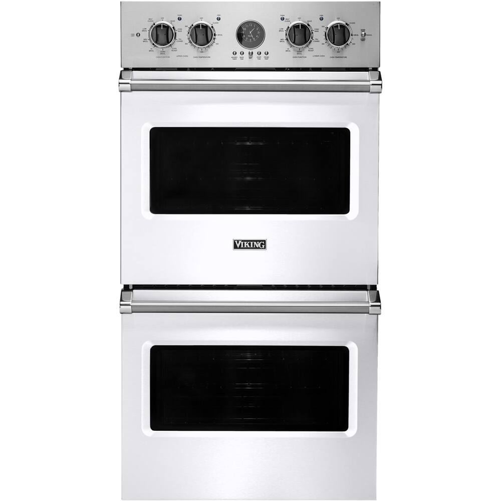 Viking - Professional 5 Series 26.5" Built-In Double Electric Convection Wall Oven - White - Front_Zoom