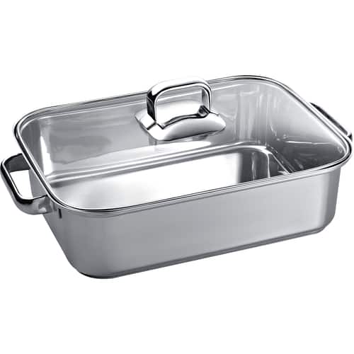 Thermador - 10" x 16" Roasting Pan - Stainless Steel - Angle_Standard