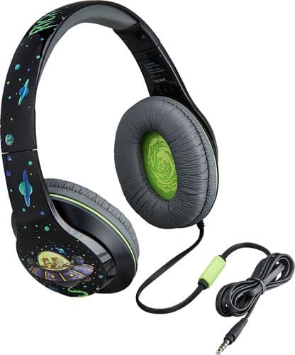 iHome - Rick and Morty Wired Over-the-Ear Headphones - Green/Black