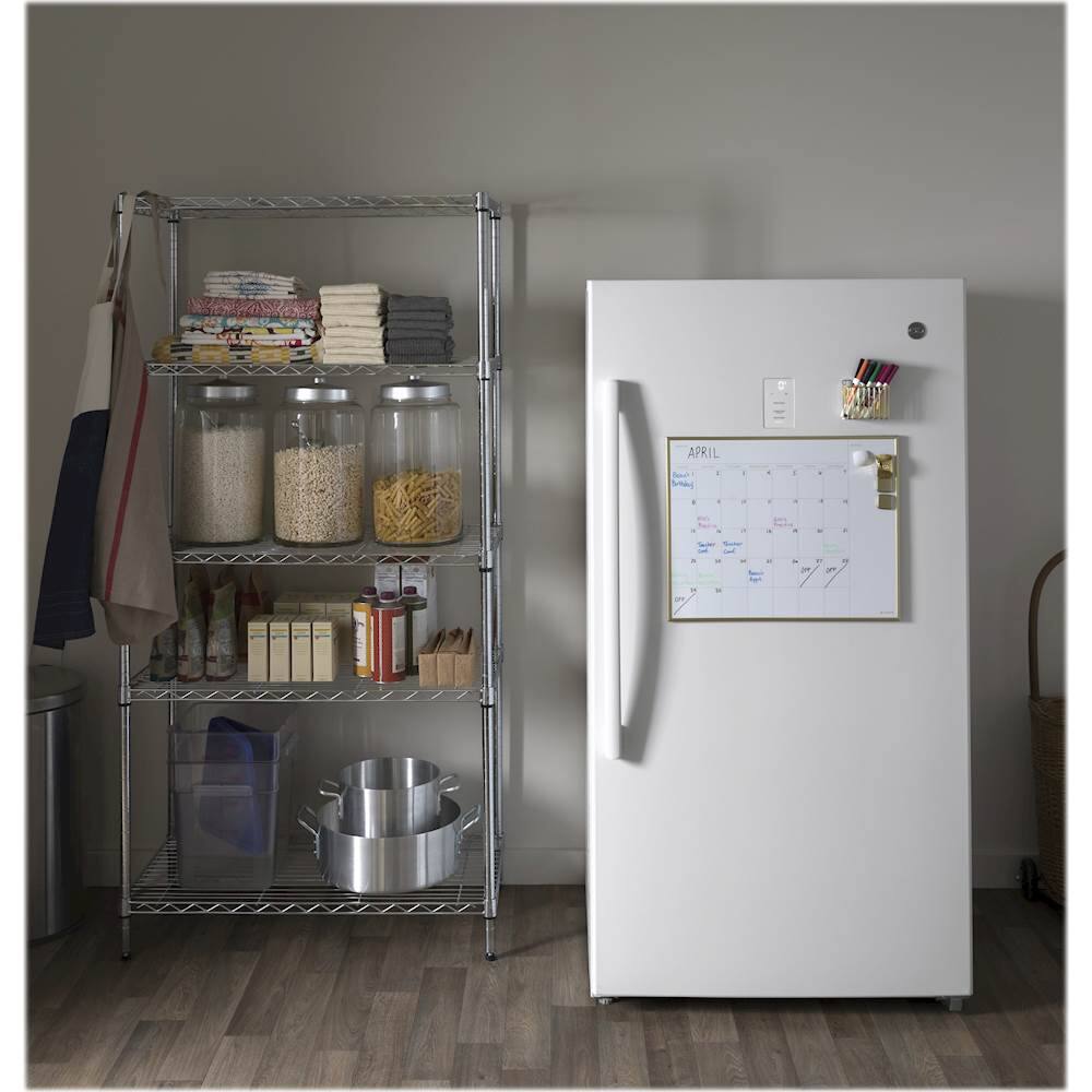 GE - 17.3 Cu. Ft. Frost-Free Upright Freezer - White - Alt_View_Standard_14