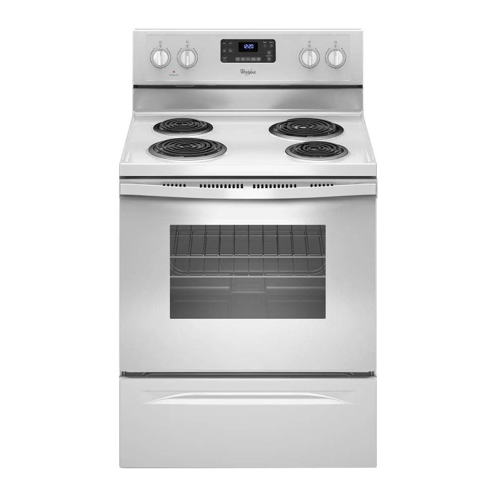Whirlpool - 4.8 Cu. Ft. Freestanding Electric Range - White - Front_Zoom