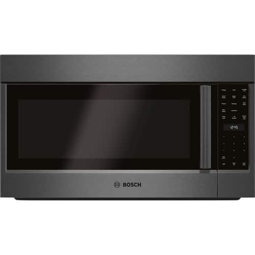 Bosch - 800 Series 1.8 Cu. Ft. Convection Over-the-Range Microwave - Black stainless steel - Front_Standard