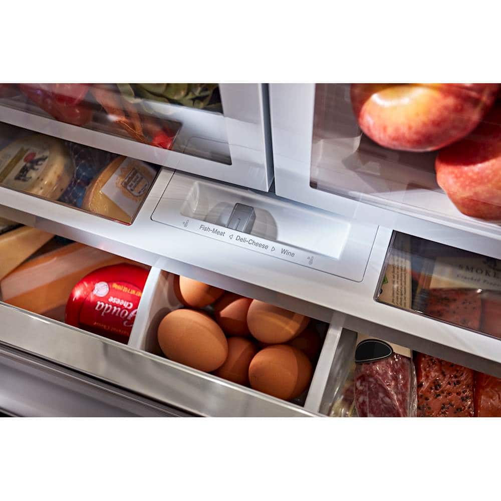 KitchenAid - 27 Cu. Ft. French Door Refrigerator - Black stainless steel - Alt_View_Standard_12