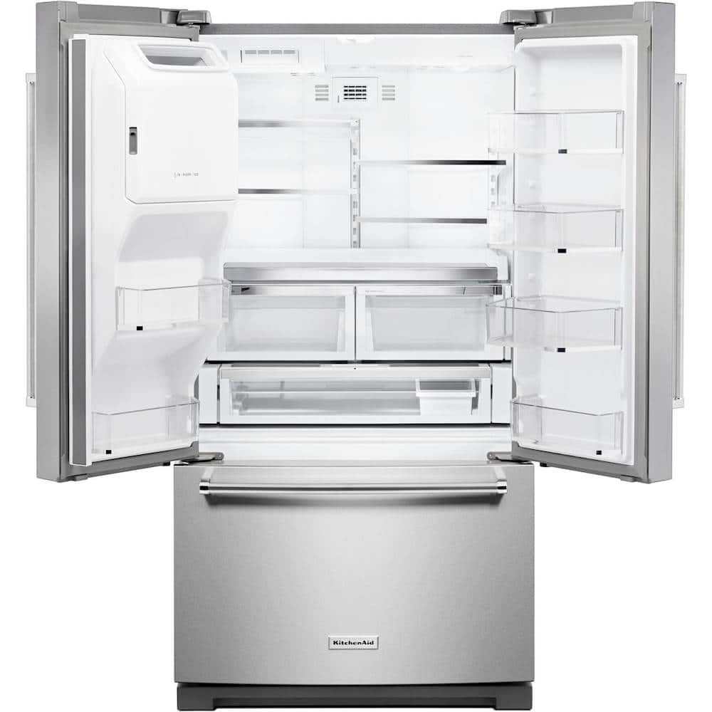 KitchenAid - 27 Cu. Ft. French Door Refrigerator - Printshield Stainless - Alt_View_Standard_2