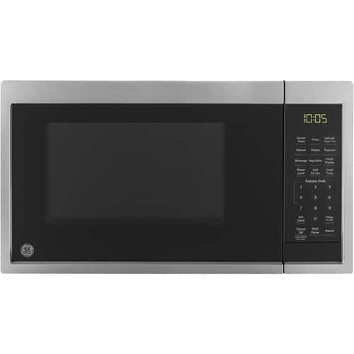 GE - 0.9 Cu. Ft. Microwave - Stainless steel - Front_Standard