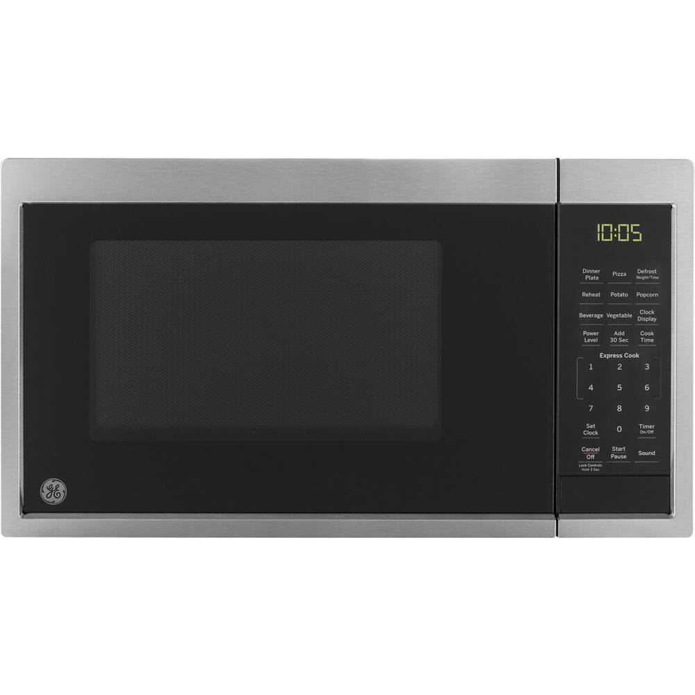 GE - 0.9 Cu. Ft. Microwave - Stainless steel - Front_Zoom