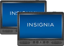 Insignia - 10" Dual Screen Portable DVD Player - Black