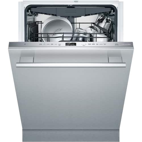 Thermador - 24" Top Control Built-In Dishwasher with Stainless Steel Tub - Stainless steel - Front_Standard