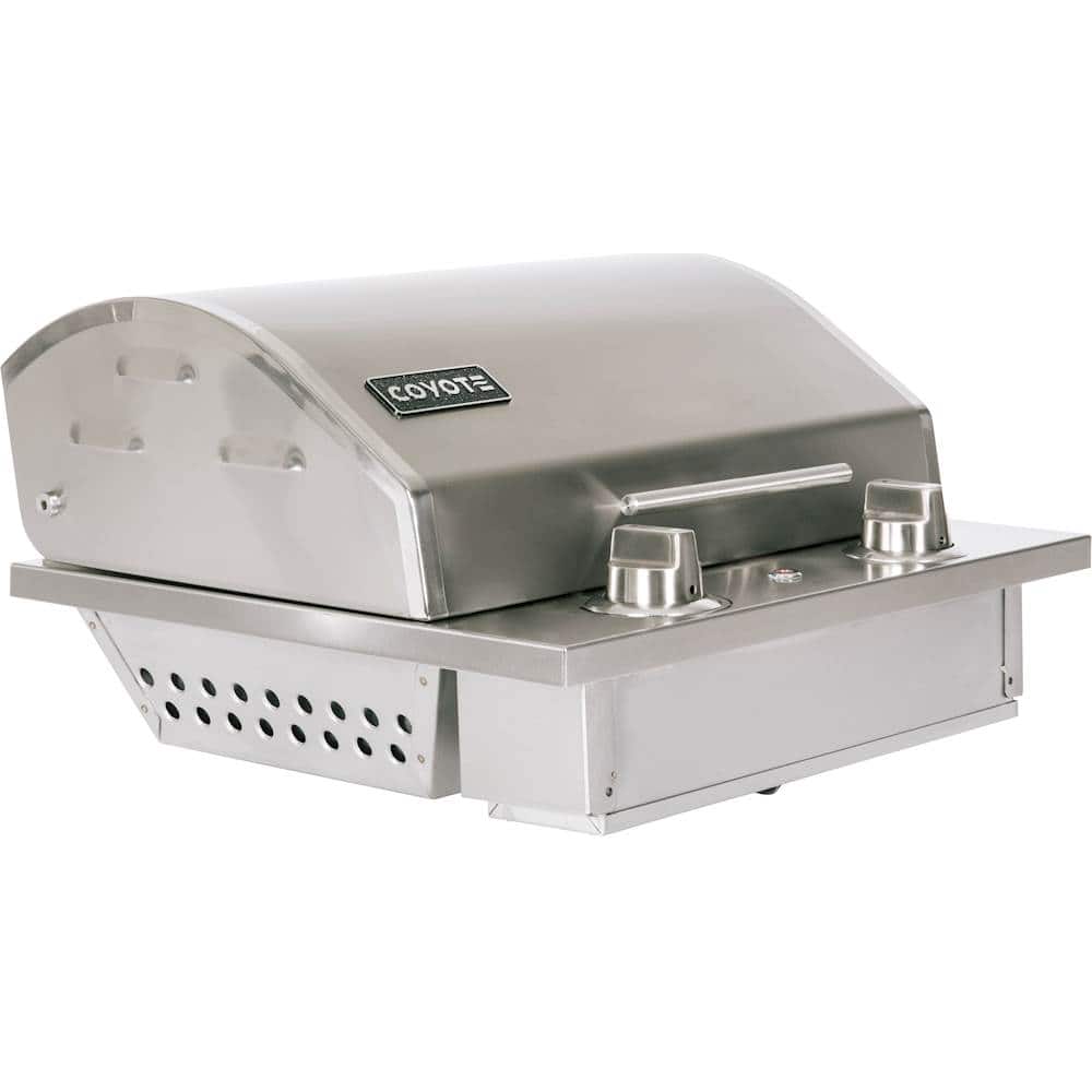 Coyote - Island Cart for C1EL120SM Electric Grill - Stainless Steel - Angle_Zoom