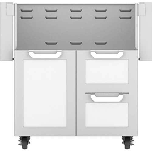 Hestan - Double Drawer and Door Tower Cart for 30" Gas Grills - White - Angle_Standard