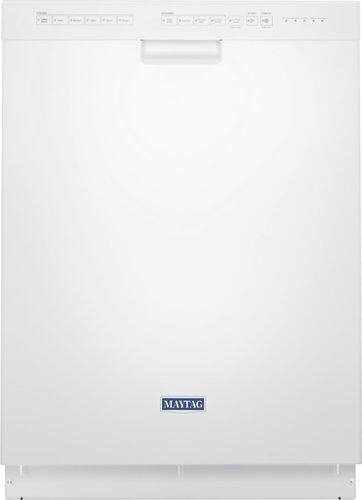 Maytag - 24" Front Control Built-In Dishwasher with Stainless Steel Tub - Front_Standard