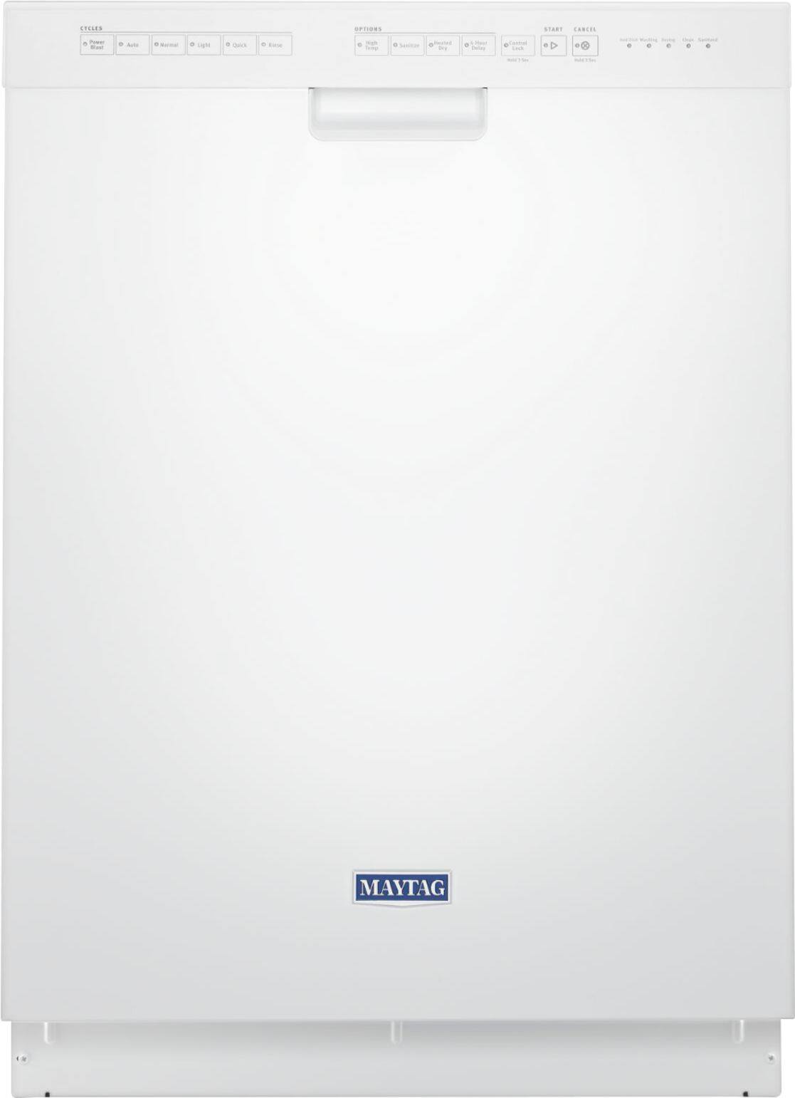 Maytag - 24" Front Control Built-In Dishwasher with Stainless Steel Tub - Front_Zoom
