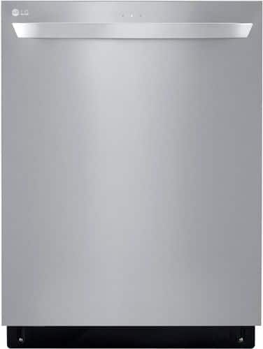 LG - 24" Top Control Built-In Dishwasher with Stainless Steel Tub - Stainless steel - Front_Standard