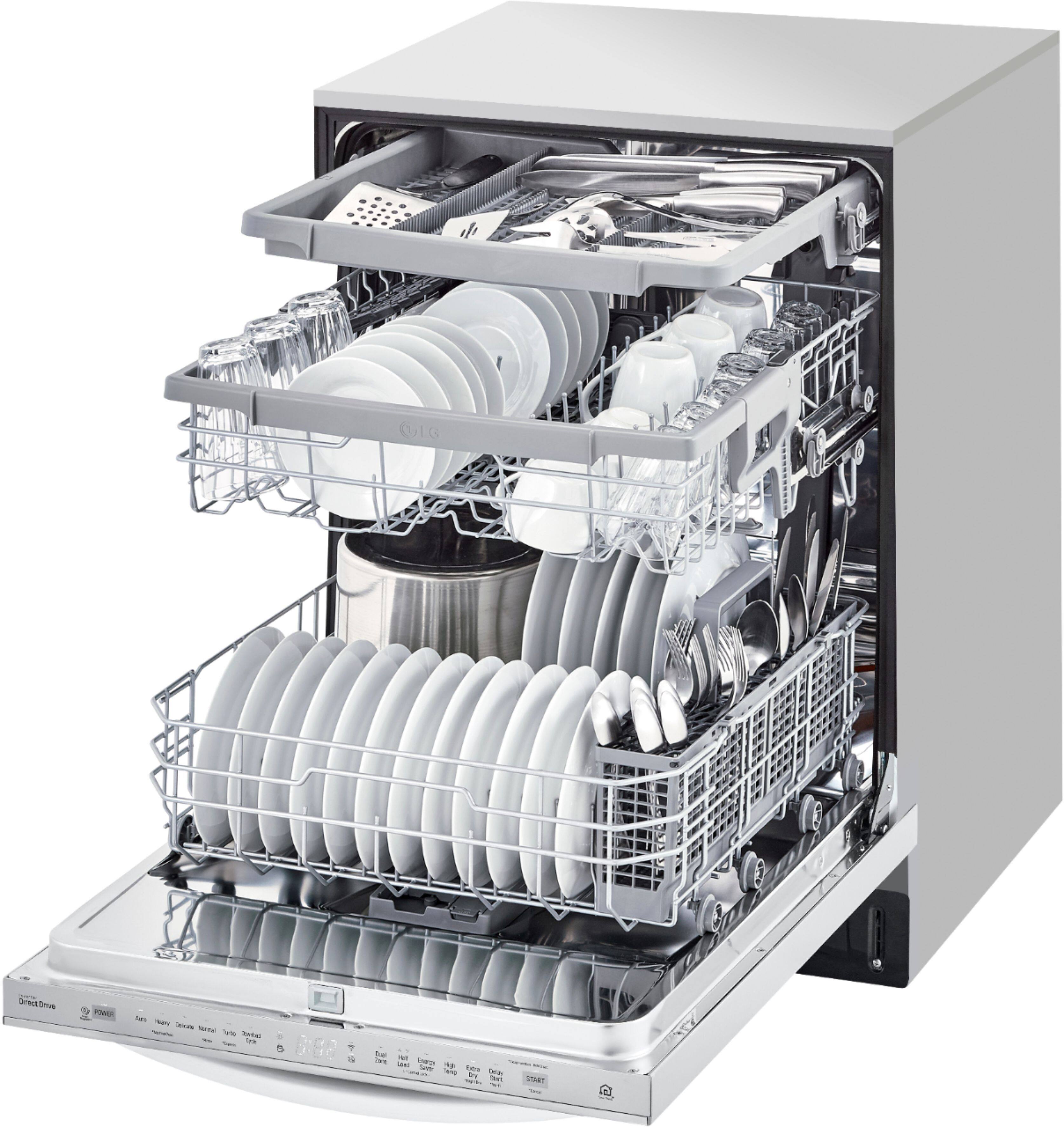 LG - 24" Top Control Built-In Dishwasher with Stainless Steel Tub - Stainless steel - Alt_View_Standard_15