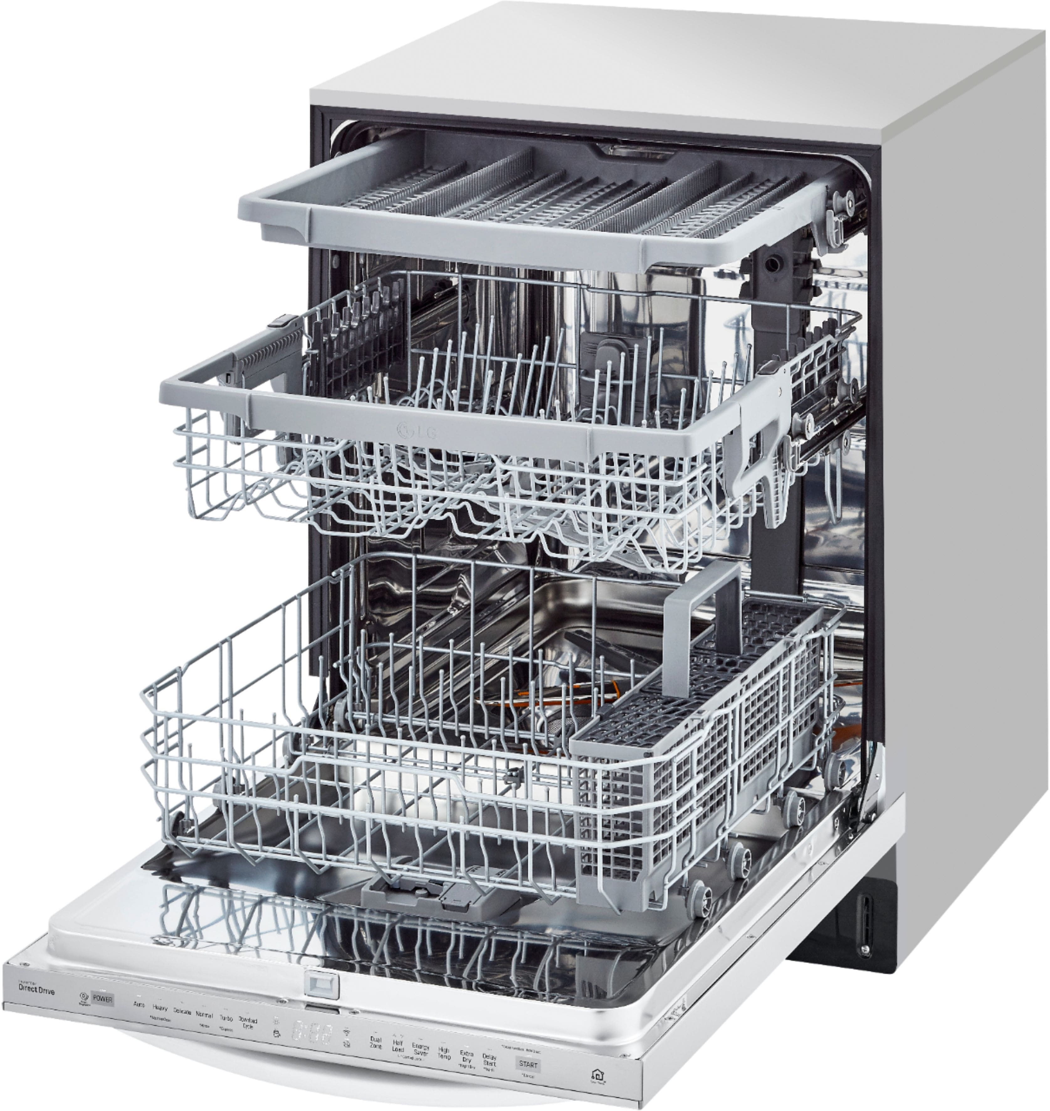 LG - 24" Top Control Built-In Dishwasher with Stainless Steel Tub - Stainless steel - Alt_View_Standard_16