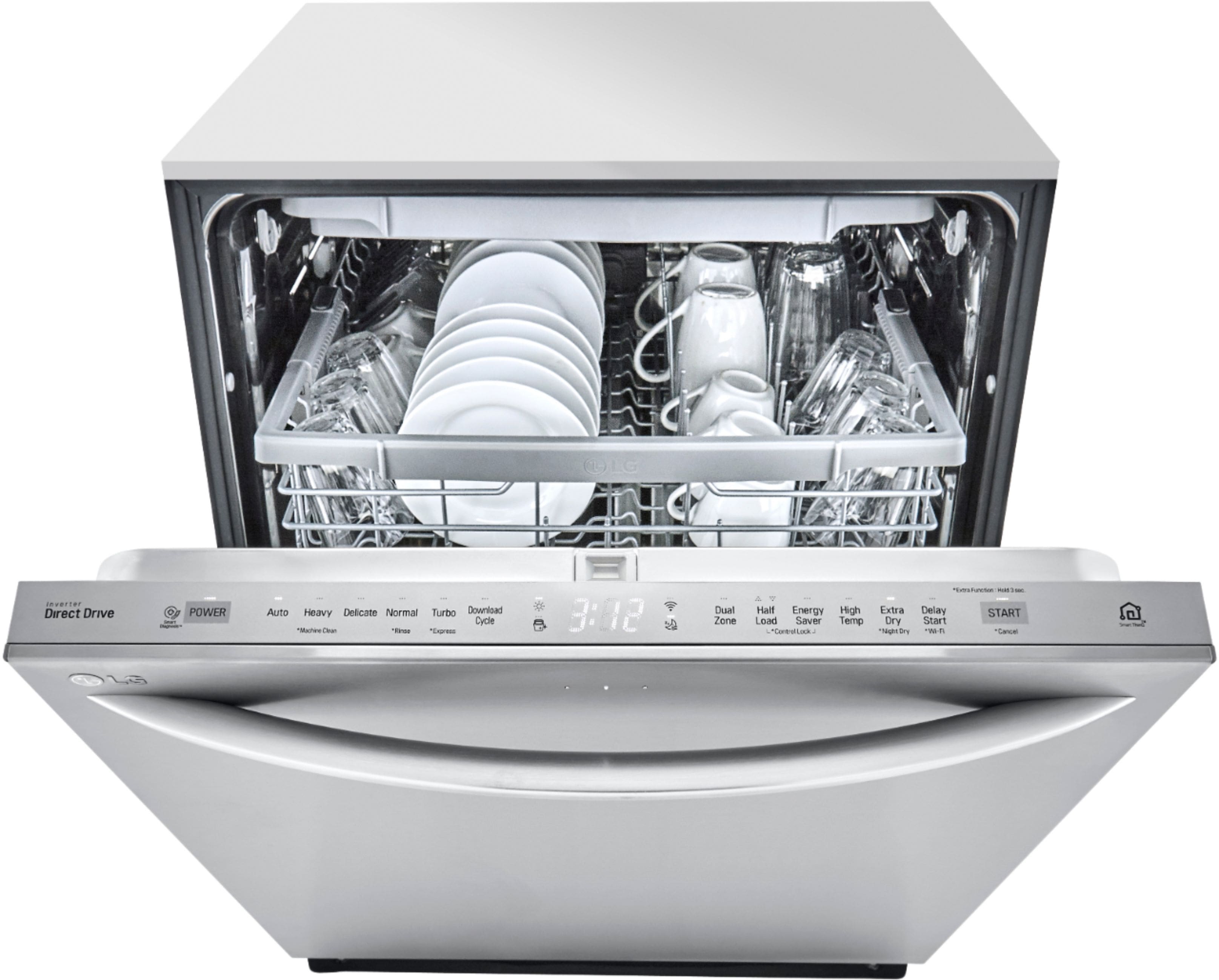 LG - 24" Top Control Built-In Dishwasher with Stainless Steel Tub - Stainless steel - Alt_View_Standard_1