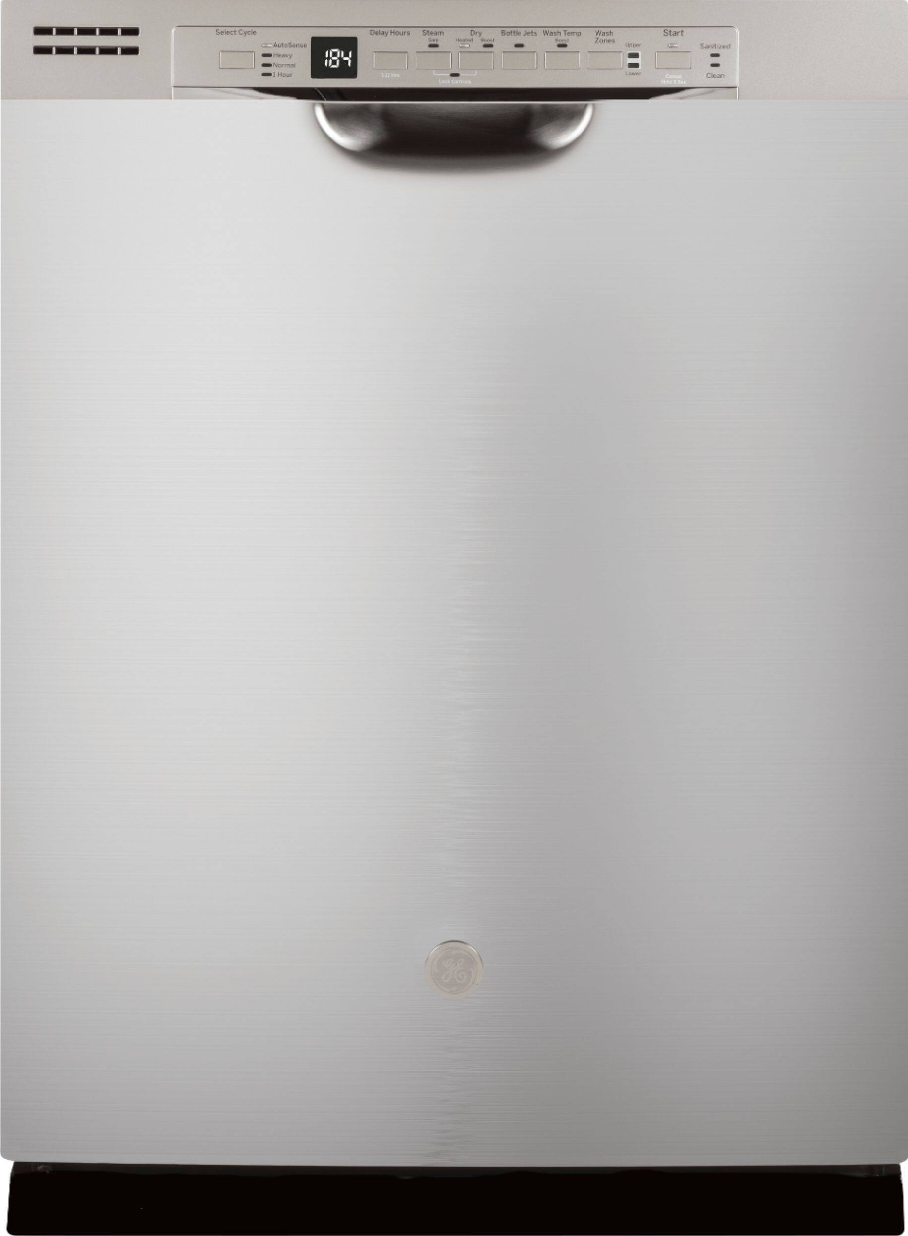 GE - 24" Front Control Tall Tub Built-In Dishwasher - Stainless steel - Front_Zoom