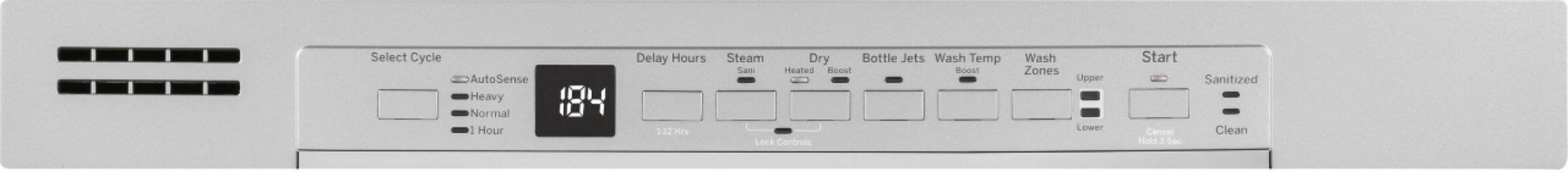 GE - 24" Front Control Tall Tub Built-In Dishwasher - Stainless steel - Alt_View_Standard_1