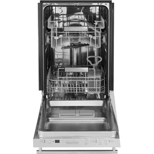 Monogram - 18" Top Control Built-In Dishwasher with Stainless Steel Tub - Stainless steel - Front_Standard