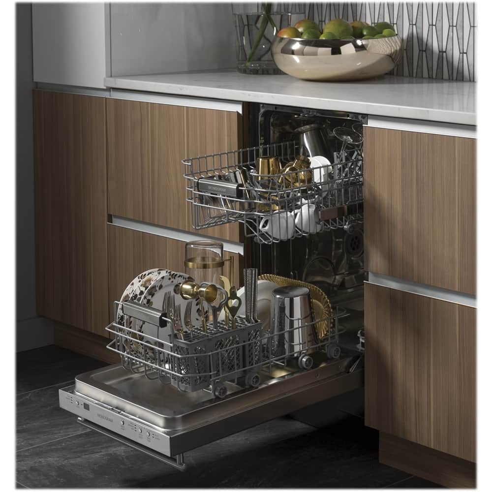 Monogram - 18" Top Control Built-In Dishwasher with Stainless Steel Tub - Stainless steel - Alt_View_Standard_13