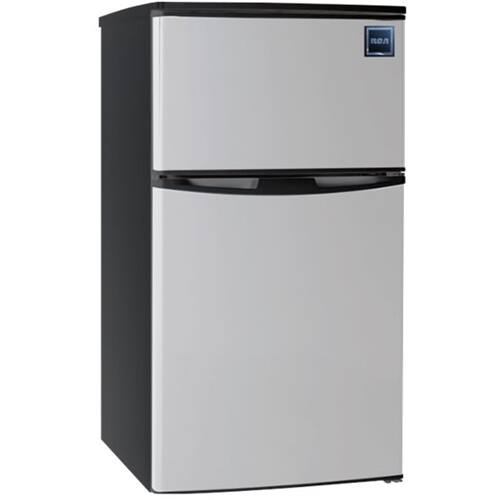 RCA - 3.2 Cu. Ft. Mini Fridge - Stainless steel - Front_Standard