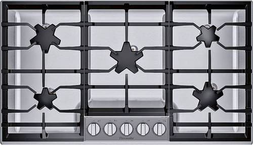 Thermador - MASTERPIECE SERIES 37" Gas Cooktop - Stainless steel - Front_Standard