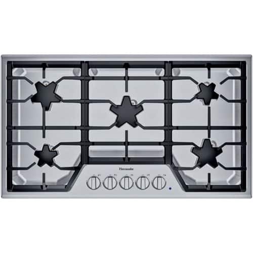 Thermador - MASTERPIECE SERIES 37" Gas Cooktop - Stainless steel - Front_Standard