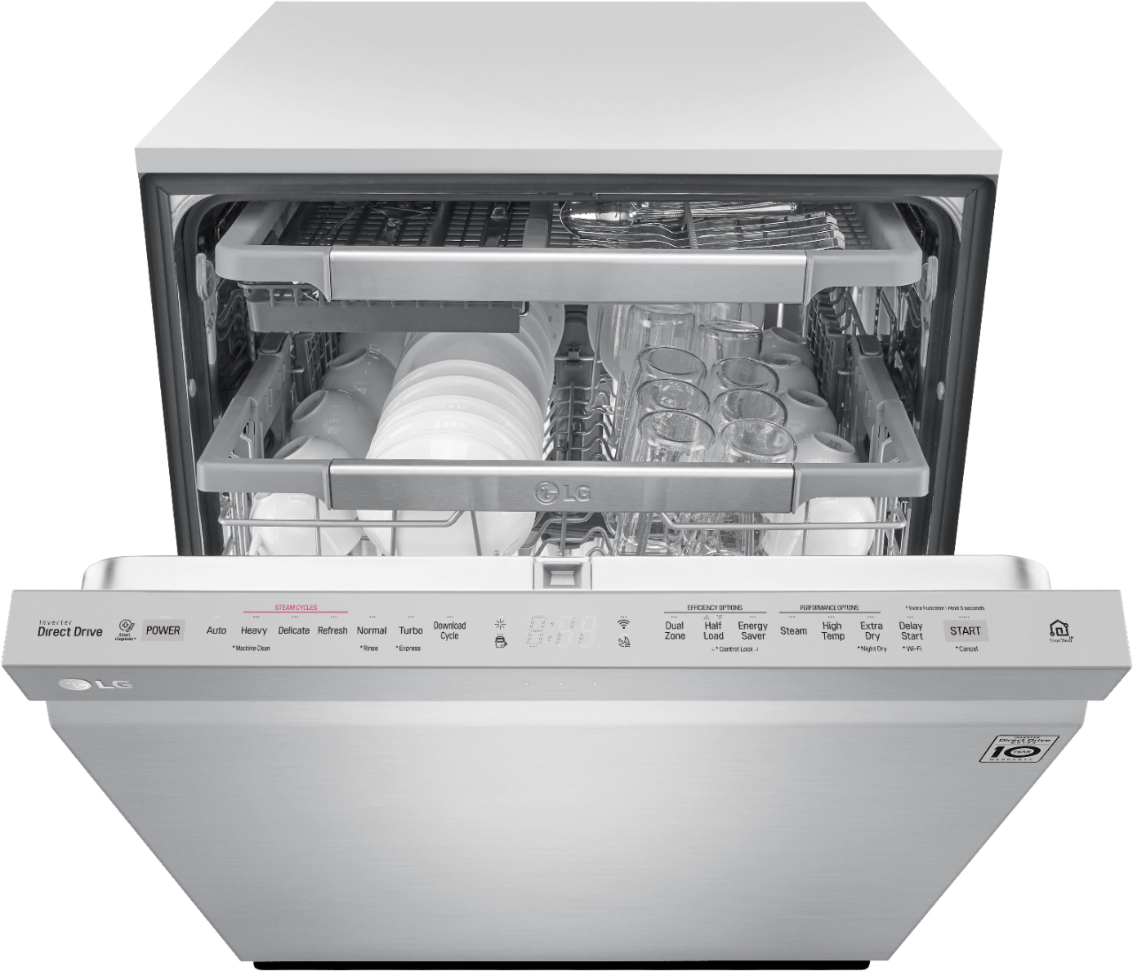 LG - 24" Top Control Built-In Dishwasher with Stainless Steel Tub - Stainless steel - Alt_View_Standard_1