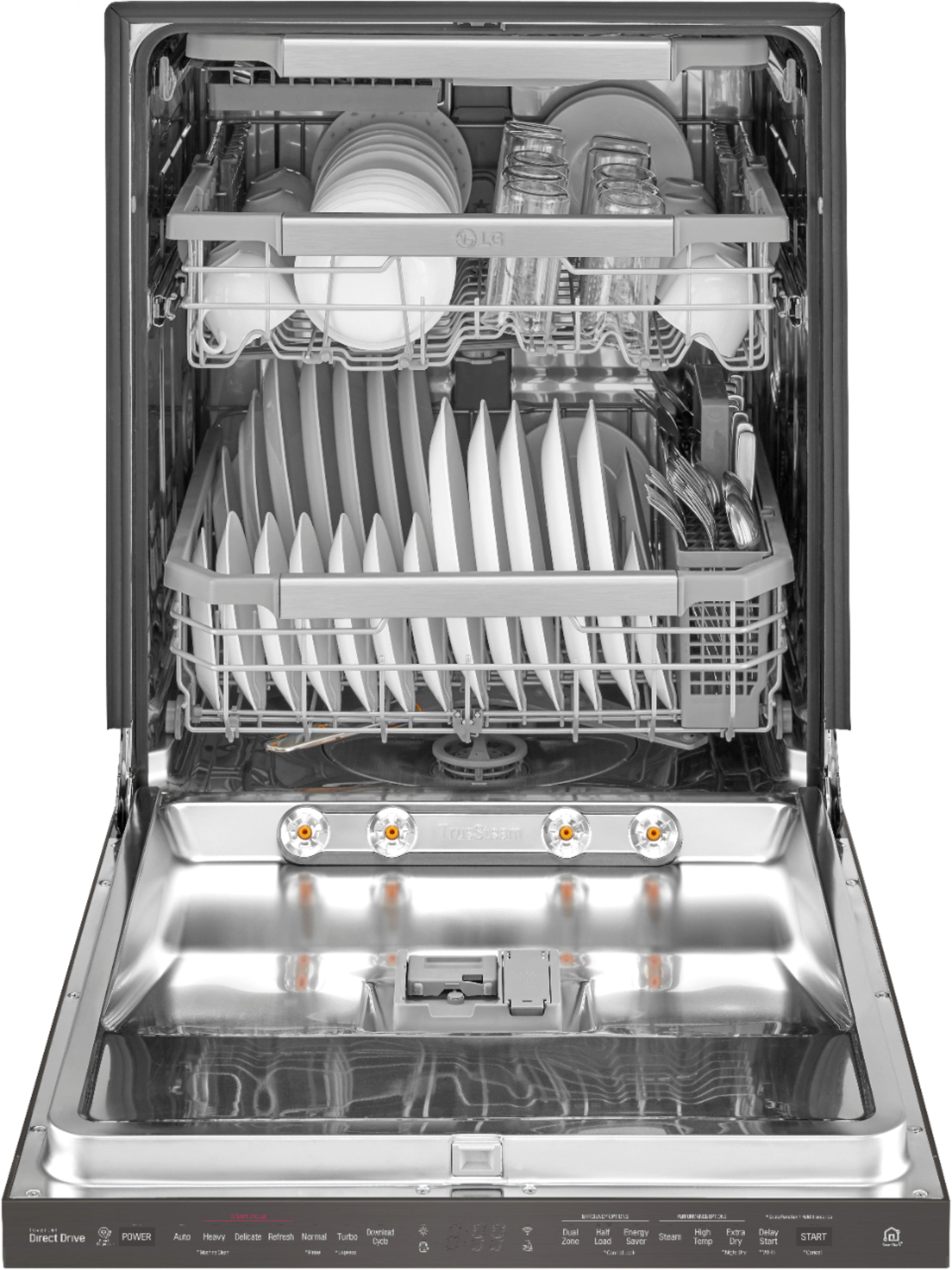 LG - 24" Top Control Built-In Dishwasher with Stainless Steel Tub - PrintProof Black Stainless Steel - Alt_View_Standard_11