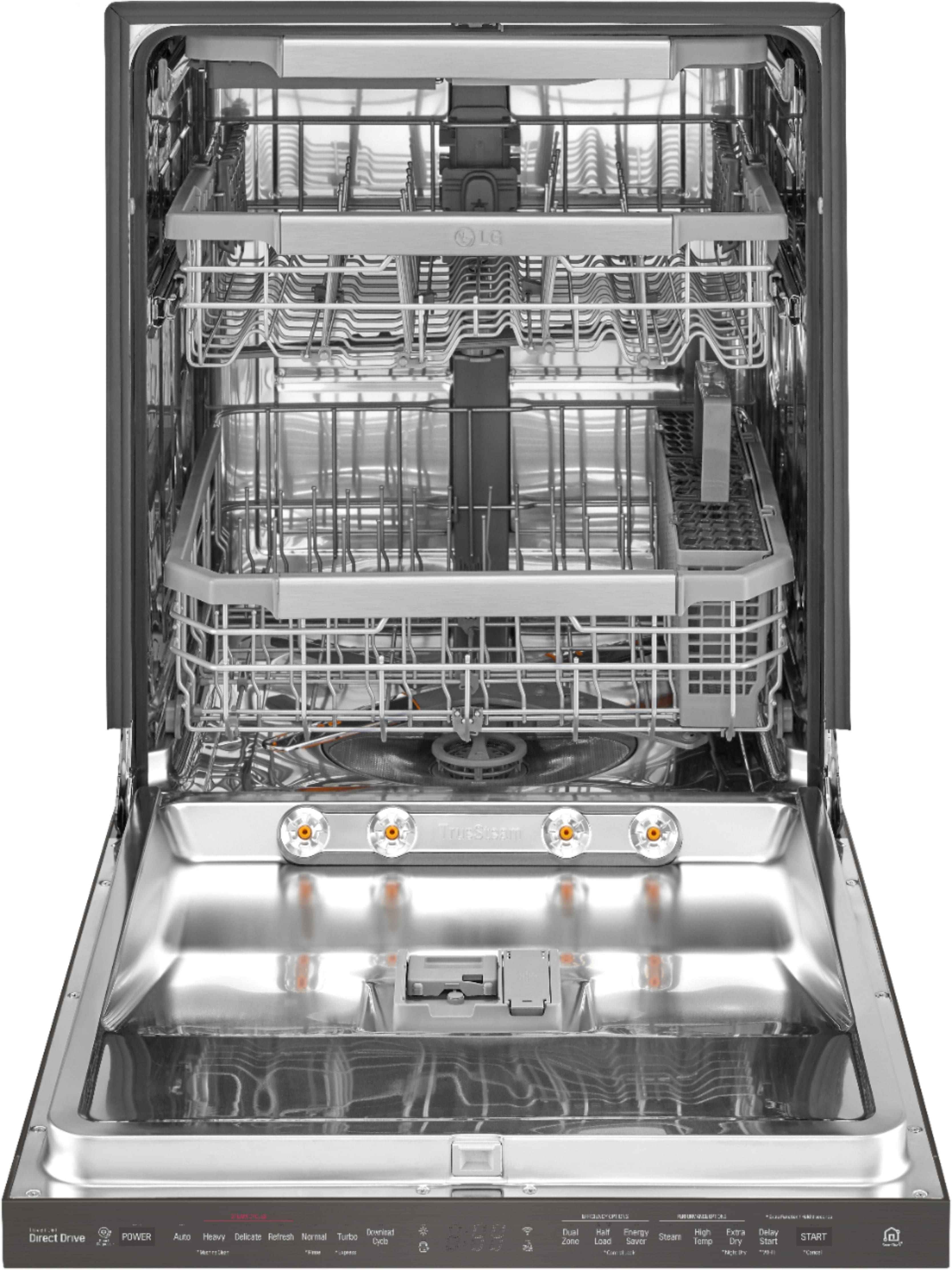 LG - 24" Top Control Built-In Dishwasher with Stainless Steel Tub - PrintProof Black Stainless Steel - Alt_View_Standard_12