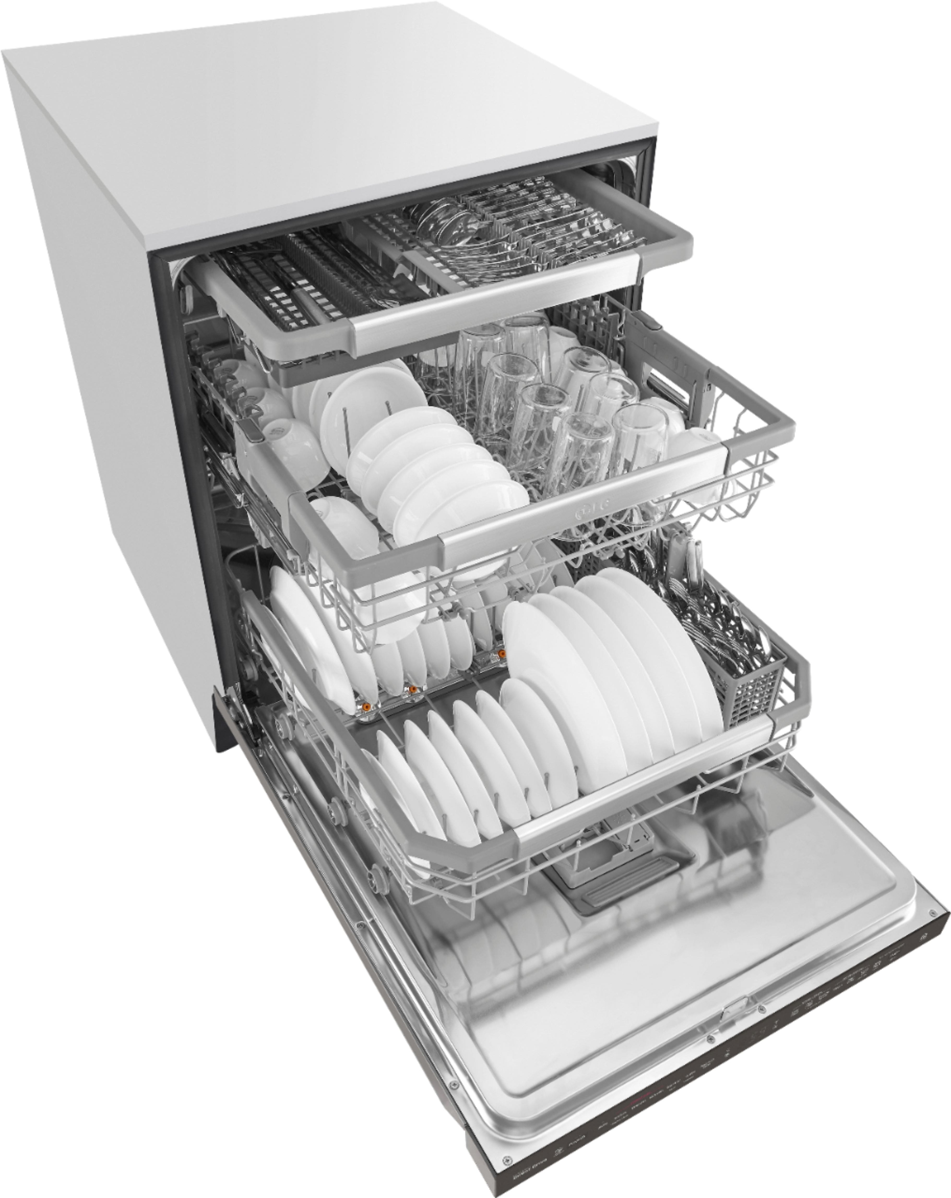 LG - 24" Top Control Built-In Dishwasher with Stainless Steel Tub - PrintProof Black Stainless Steel - Alt_View_Standard_13