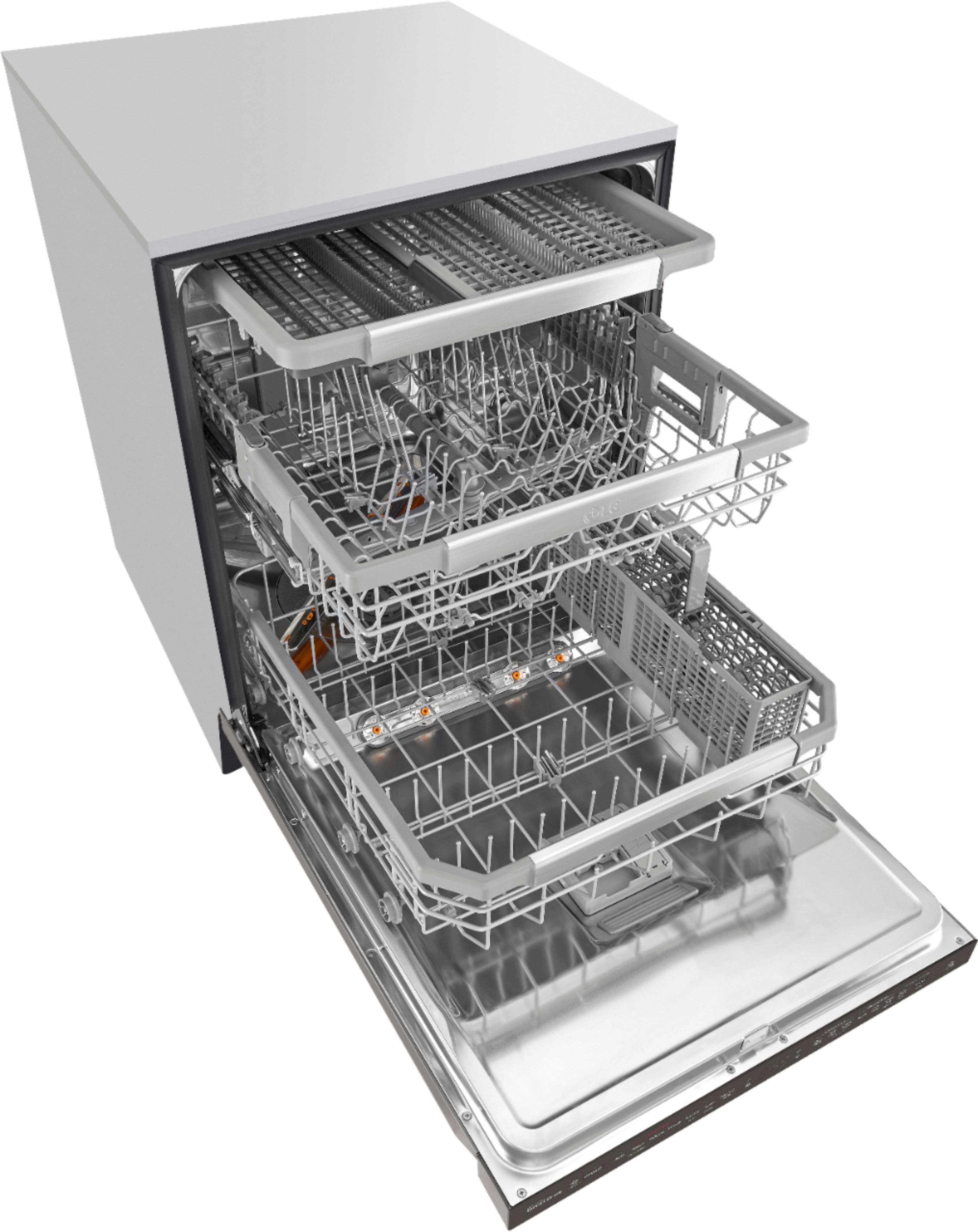 LG - 24" Top Control Built-In Dishwasher with Stainless Steel Tub - PrintProof Black Stainless Steel - Alt_View_Standard_14