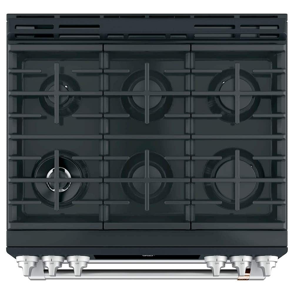 Café - 7 Cu. Ft. Self-Cleaning Slide-In Double Oven Dual Fuel Convection Range - Matte Black - Alt_View_Standard_11