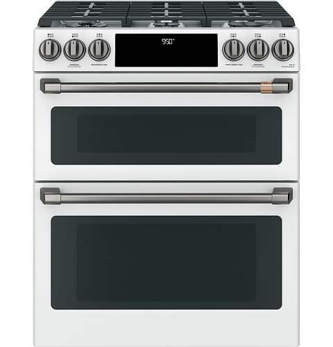 Café - 6.7 Cu. Ft. Slide-In Double Oven Gas Convection Range - Matte ...