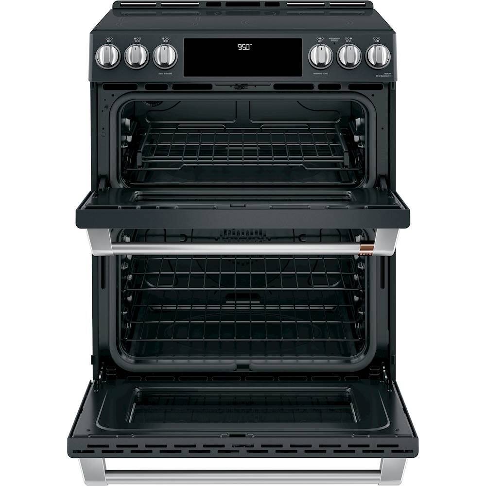 Café - 7.0 Cu. Ft. Slide-In Double Oven Electric Induction Convection Range - Matte Black - Alt_View_Standard_13