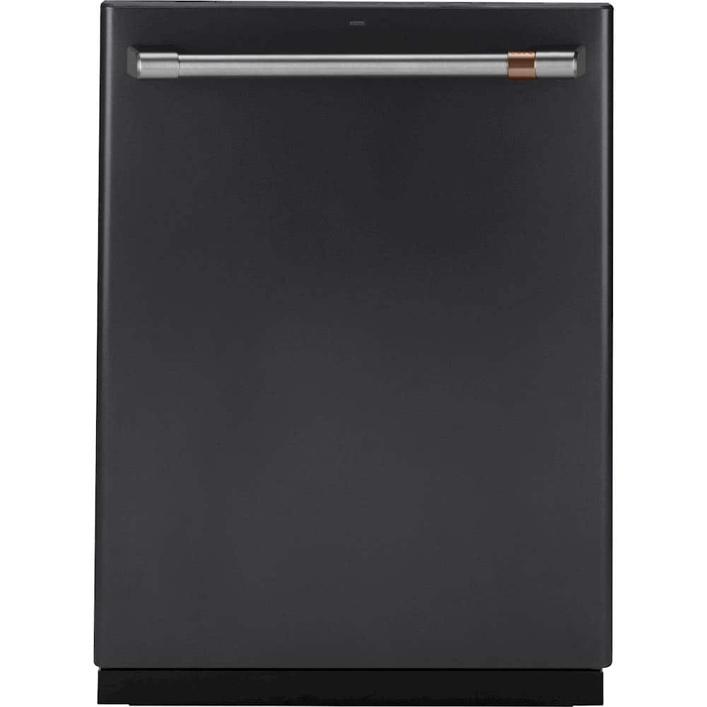 Café - 24" Top Control Tall Tub Built-In Dishwasher with Stainless Steel Tub - Matte Black - Front_Zoom