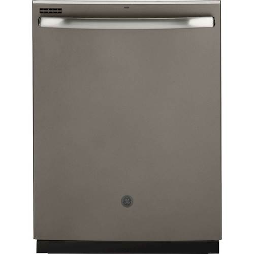 GE - 24" Top Control Tall Tub Built-In Dishwasher - Slate - Front_Standard