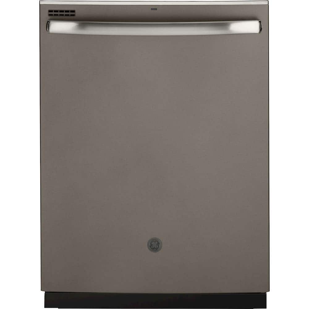 GE - 24" Top Control Tall Tub Built-In Dishwasher - Slate - Front_Zoom