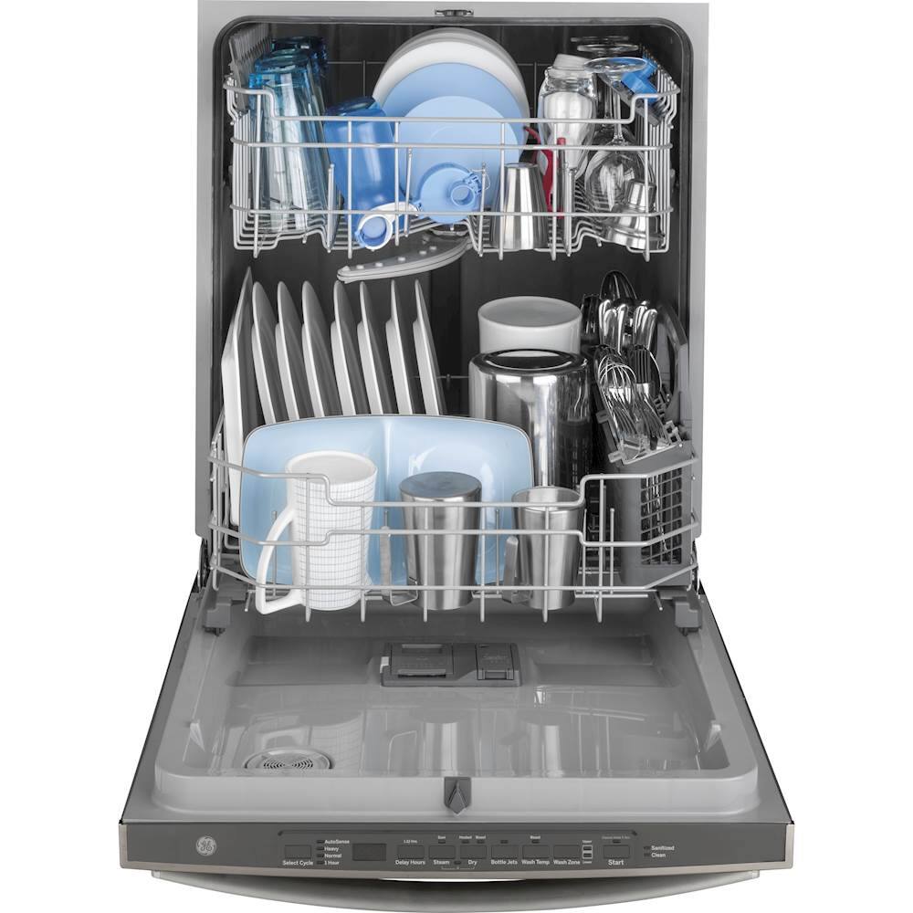 GE - 24" Top Control Tall Tub Built-In Dishwasher - Slate - Alt_View_Standard_12