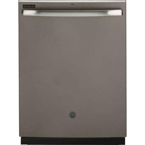 GE - 24" Top Control Tall Tub Built-In Dishwasher - Slate - Front_Standard