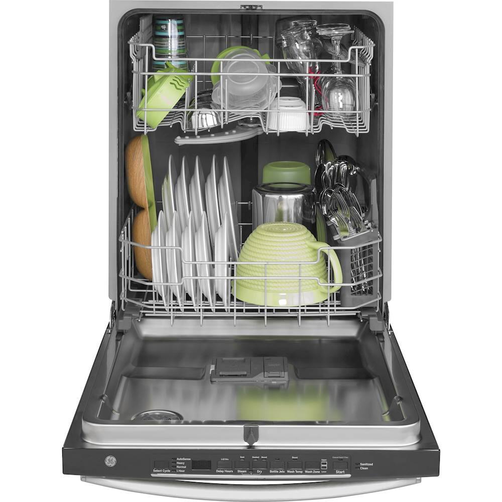 GE - 24" Top Control Tall Tub Built-In Dishwasher - Slate - Alt_View_Standard_12