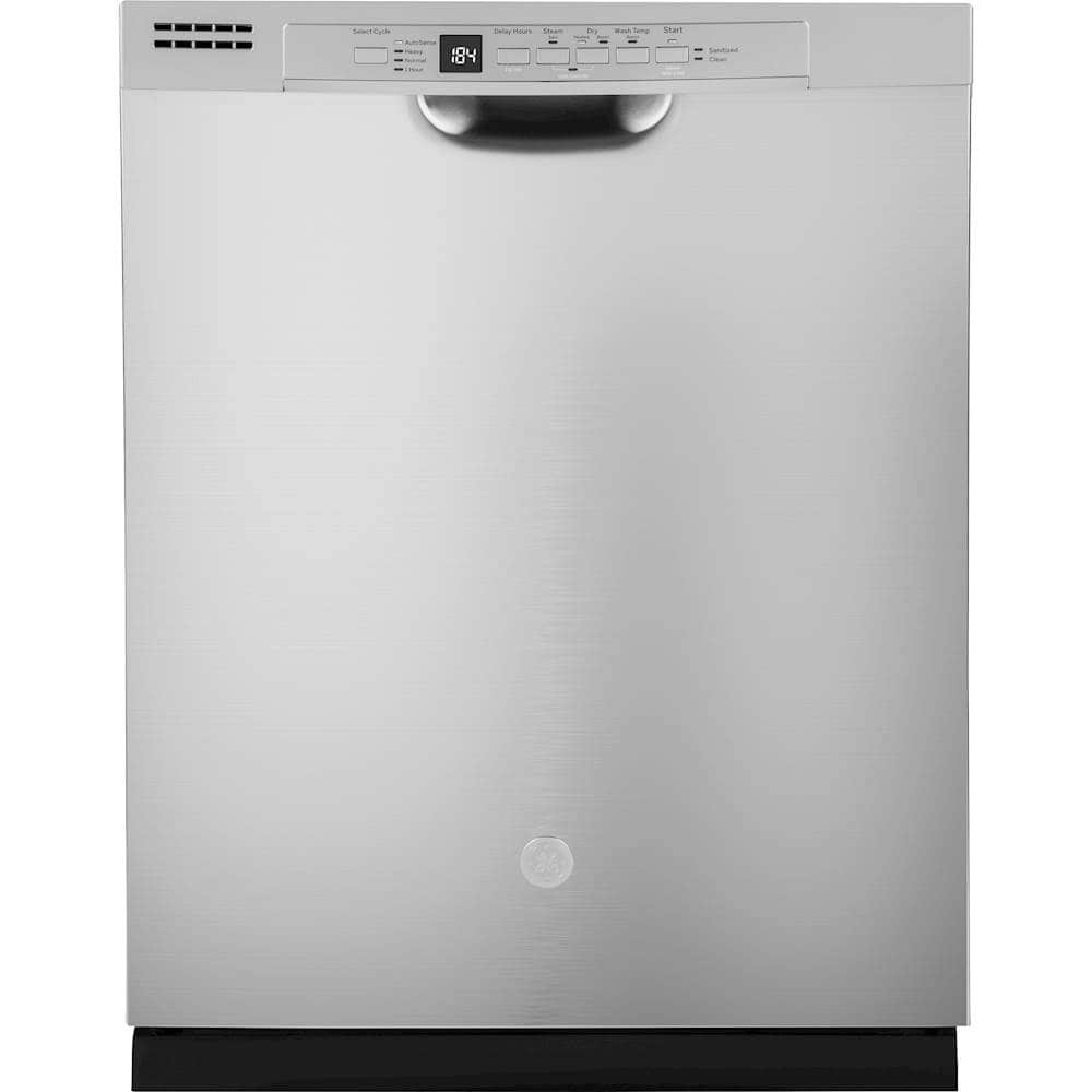 GE - 24" Front Control Tall Tub Built-In Dishwasher - Stainless steel - Front_Zoom