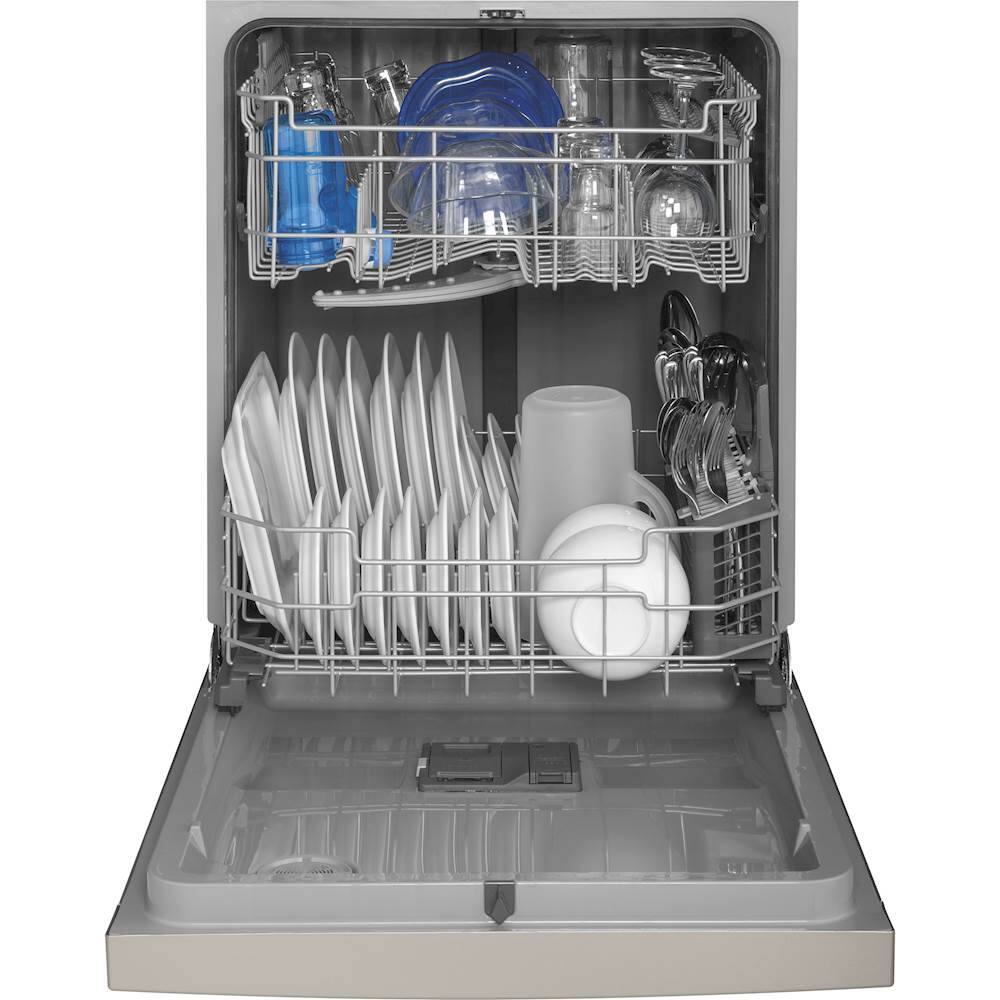 GE - 24" Front Control Tall Tub Built-In Dishwasher - Stainless steel - Alt_View_Standard_12