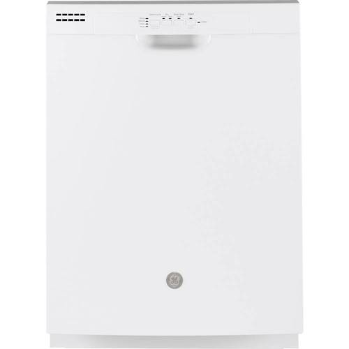 GE - 24" Front Control Tall Tub Built-In Dishwasher - White - Front_Standard