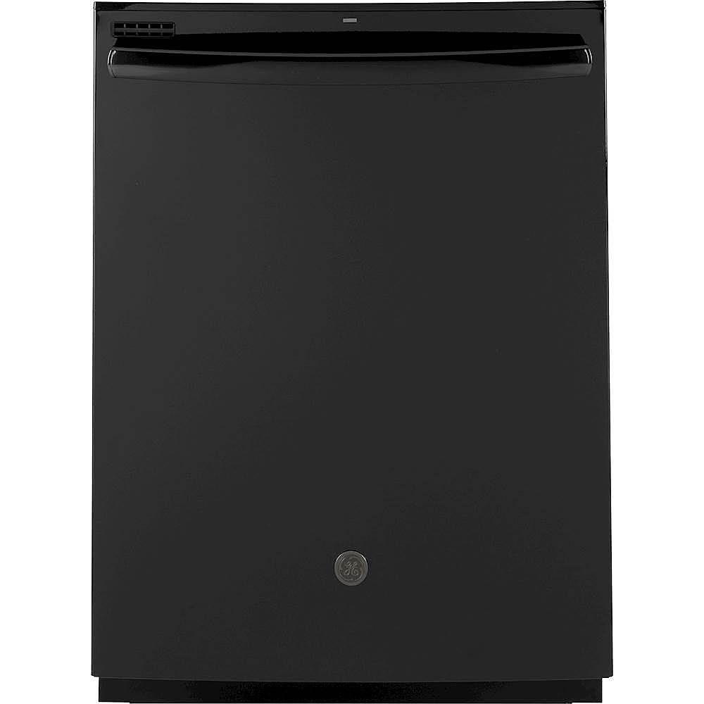 GE - 24" Top Control Tall Tub Built-In Dishwasher - Black - Front_Zoom