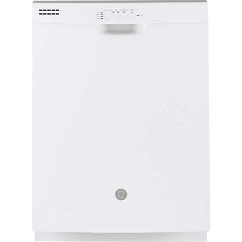 GE - 24" Front Control Tall Tub Built-In Dishwasher - White - Front_Standard
