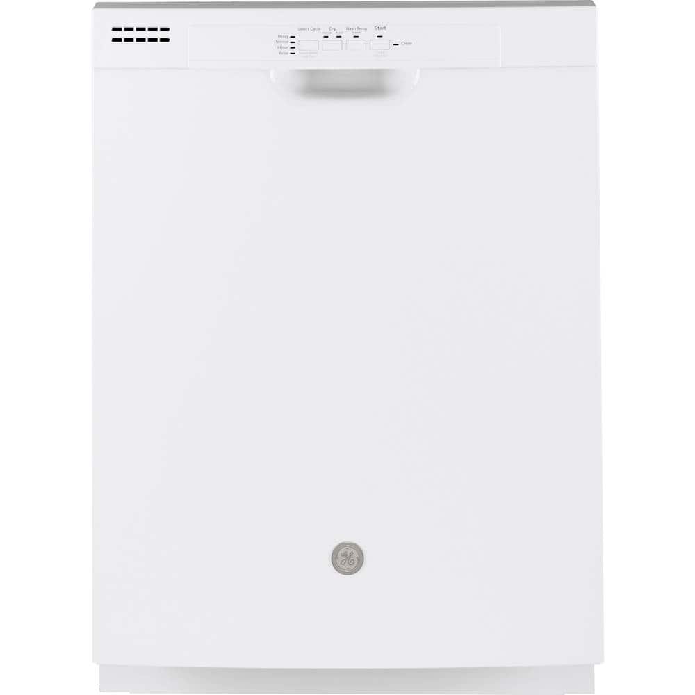 GE - 24" Front Control Tall Tub Built-In Dishwasher - White - Front_Zoom