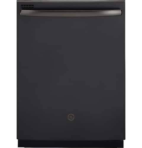 GE - 24" Top Control Tall Tub Built-In Dishwasher - Black Slate - Front_Standard