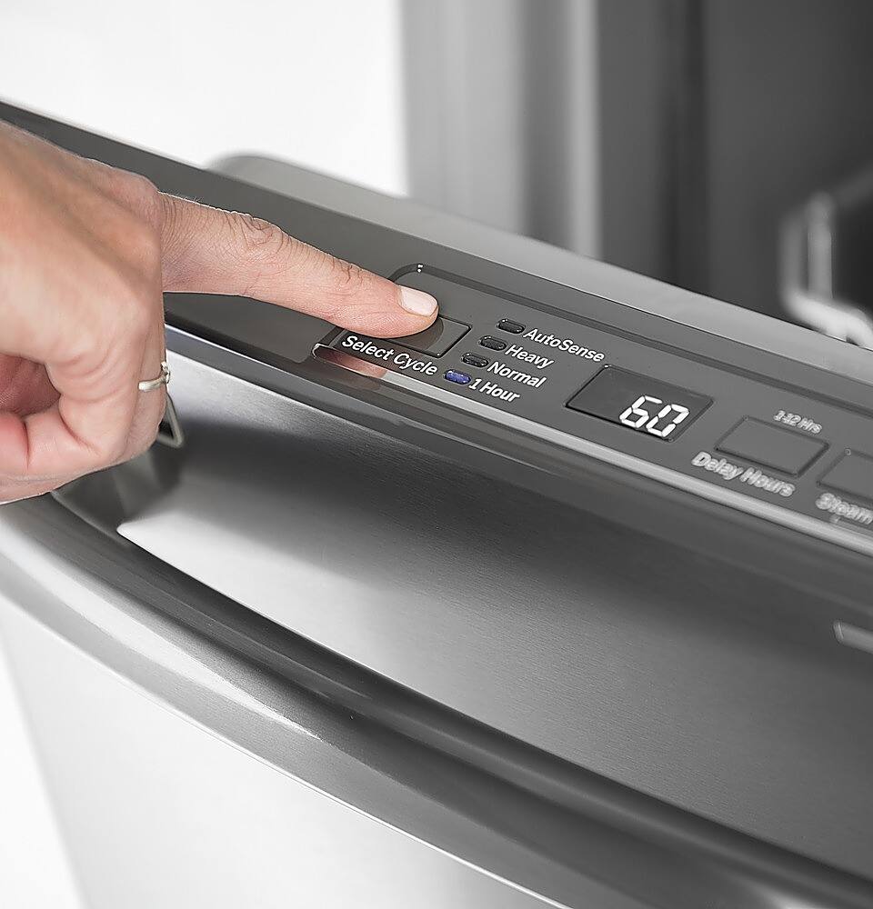 GE - 24" Top Control Tall Tub Built-In Dishwasher - Black Slate - Alt_View_Standard_11