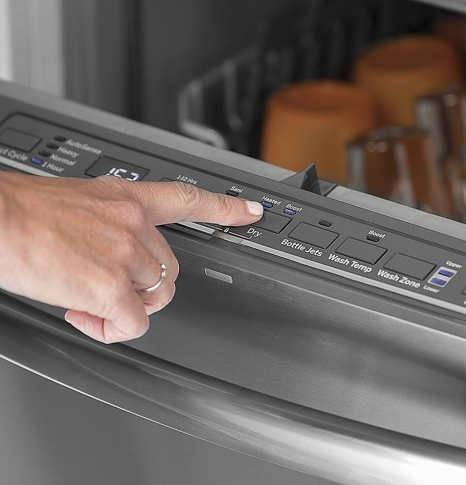 GE - 24" Top Control Tall Tub Built-In Dishwasher - Black Slate - Alt_View_Standard_12